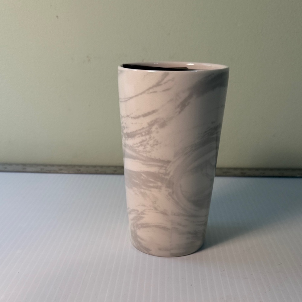Starbucks White and Gray Marble Tumbler, Ceramic - Picture 2 of 5